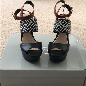 Jessica Simpson Black and White Wedge